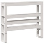 vidaXL Cadru de pat cu tăblie, alb, 75x190 cm, lemn masiv de pin