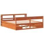vidaXL Cadru de pat fără saltea, maro ceruit 180x200 cm lemn masiv pin vidaXL Cadru de pat fără saltea, maro ceruit 180x200 cm lemn masiv pin