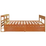 vidaXL Cadru de pat fără saltea, maro ceruit 180x200 cm lemn masiv pin vidaXL Cadru de pat fără saltea, maro ceruit 180x200 cm lemn masiv pin