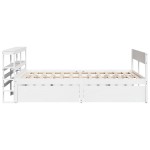 vidaXL Cadru de pat fără saltea, alb, 140x200 cm, lemn masiv pin vidaXL Cadru de pat fără saltea, alb, 140x200 cm, lemn masiv pin