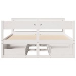 vidaXL Cadru de pat fără saltea, alb, 135x190 cm, lemn masiv de pin vidaXL Cadru de pat fără saltea, alb, 135x190 cm, lemn masiv de pin