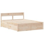 vidaXL Cadru de pat fără saltea, 120x190 cm, lemn masiv pin vidaXL Cadru de pat fără saltea, 120x190 cm, lemn masiv pin