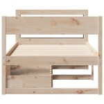 vidaXL Cadru de pat fără saltea, 75x190 cm, lemn masiv de pin