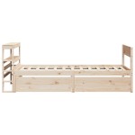 vidaXL Cadru de pat fără saltea, 75x190 cm, lemn masiv de pin