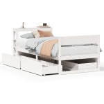 vidaXL Cadru de pat fără saltea, alb, 75x190 cm, lemn masiv de pin