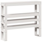vidaXL Cadru de pat fără saltea, alb, 75x190 cm, lemn masiv de pin