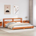 vidaXL Cadru de pat fără saltea, maro ceruit 180x200 cm lemn masiv pin vidaXL Cadru de pat fără saltea, maro ceruit 180x200 cm lemn masiv pin