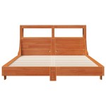 vidaXL Cadru de pat fără saltea, maro ceruit 150x200 cm lemn masiv pin vidaXL Cadru de pat fără saltea, maro ceruit 150x200 cm lemn masiv pin