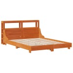 vidaXL Cadru de pat fără saltea, maro ceruit 140x200 cm lemn masiv pin vidaXL Cadru de pat fără saltea, maro ceruit 140x200 cm lemn masiv pin