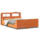 vidaXL Cadru de pat fără saltea, maro ceruit 150x200 cm lemn masiv pin vidaXL Cadru de pat fără saltea, maro ceruit 150x200 cm lemn masiv pin