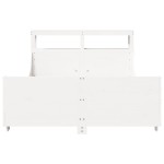 vidaXL Cadru de pat fără saltea, alb, 140x190 cm, lemn masiv de pin vidaXL Cadru de pat fără saltea, alb, 140x190 cm, lemn masiv de pin