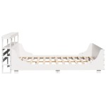 vidaXL Cadru de pat fără saltea, alb, 140x190 cm, lemn masiv de pin vidaXL Cadru de pat fără saltea, alb, 140x190 cm, lemn masiv de pin