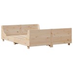 vidaXL Cadru de pat fără saltea, 120x190 cm, lemn masiv pin
