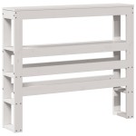 vidaXL Cadru de pat fără saltea, alb, 75x190 cm, lemn masiv de pin