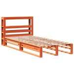 vidaXL Pat de zi fără saltea, maro ceruit, 90x200 cm, lemn masiv pin vidaXL Pat de zi fără saltea, maro ceruit, 90x200 cm, lemn masiv pin