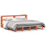 vidaXL Cadru de pat fără saltea, maro ceruit 180x200 cm lemn masiv pin vidaXL Cadru de pat fără saltea, maro ceruit 180x200 cm lemn masiv pin