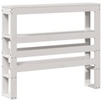 vidaXL Cadru de pat fără saltea, alb, 75x190 cm, lemn masiv de pin