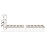 vidaXL Cadru de pat fără saltea, alb, 75x190 cm, lemn masiv de pin