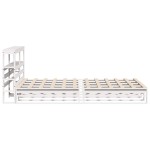 vidaXL Cadru de pat fără saltea, alb, 135x190 cm, lemn masiv de pin vidaXL Cadru de pat fără saltea, alb, 135x190 cm, lemn masiv de pin