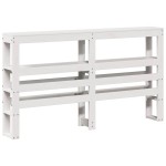 vidaXL Cadru de pat fără saltea, alb, 140x190 cm, lemn masiv de pin