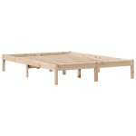 vidaXL Cadru de pat fără saltea, 135x190 cm, lemn masiv de pin