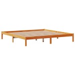 vidaXL Cadru de pat cu tăblie, maro ceruit, 180x200 cm, lemn masiv pin vidaXL Cadru de pat cu tăblie, maro ceruit, 180x200 cm, lemn masiv pin