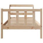 vidaXL Cadru de pat fără saltea, 75x190 cm, lemn masiv de pin