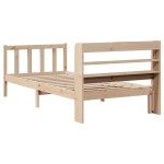 vidaXL Cadru de pat fără saltea, 75x190 cm, lemn masiv de pin