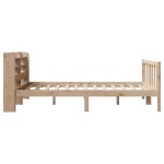 vidaXL Cadru de pat fără saltea, 135x190 cm, lemn masiv de pin vidaXL Cadru de pat fără saltea, 135x190 cm, lemn masiv de pin