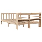 vidaXL Cadru de pat fără saltea, 135x190 cm, lemn masiv de pin vidaXL Cadru de pat fără saltea, 135x190 cm, lemn masiv de pin