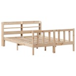 vidaXL Cadru de pat fără saltea, 140x190 cm, lemn masiv de pin vidaXL Cadru de pat fără saltea, 140x190 cm, lemn masiv de pin