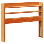 vidaXL Cadru de pat cu tăblie, maro ceruit, 75x190 cm, lemn masiv pin