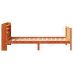 vidaXL Cadru de pat cu tăblie, maro ceruit, 75x190 cm, lemn masiv pin