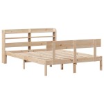 vidaXL Cadru de pat fără saltea, 140x190 cm, lemn masiv de pin