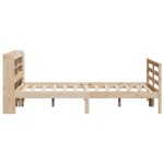 vidaXL Cadru de pat cu tăblie, 135x190 cm, lemn masiv de pin vidaXL Cadru de pat cu tăblie, 135x190 cm, lemn masiv de pin
