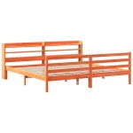 vidaXL Cadru de pat fără saltea, maro ceruit 200x200 cm lemn masiv pin vidaXL Cadru de pat fără saltea, maro ceruit 200x200 cm lemn masiv pin