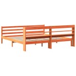 vidaXL Cadru de pat fără saltea, maro ceruit 200x200 cm lemn masiv pin vidaXL Cadru de pat fără saltea, maro ceruit 200x200 cm lemn masiv pin