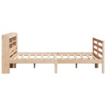vidaXL Cadru de pat cu tăblie, 135x190 cm, lemn masiv de pin vidaXL Cadru de pat cu tăblie, 135x190 cm, lemn masiv de pin