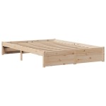 vidaXL Cadru de pat cu tăblie, 120x190 cm, lemn masiv pin