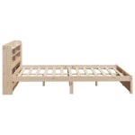 vidaXL Cadru de pat cu tăblie, 135x190 cm, lemn masiv de pin