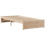 vidaXL Cadru de pat cu tăblie, 100x200 cm, lemn masiv de pin