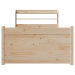 vidaXL Cadru de pat cu tăblie, 75x190 cm, lemn masiv de pin vidaXL Cadru de pat cu tăblie, 75x190 cm, lemn masiv de pin
