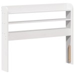 vidaXL Cadru de pat cu tăblie, alb, 75x190 cm, lemn masiv de pin