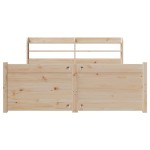 vidaXL Cadru de pat cu tăblie, 120x190 cm, lemn masiv pin