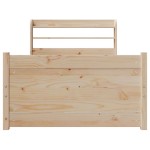 vidaXL Cadru de pat cu tăblie, 90x200 cm, lemn masiv de pin vidaXL Cadru de pat cu tăblie, 90x200 cm, lemn masiv de pin