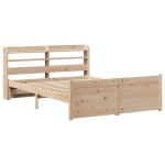 vidaXL Cadru de pat cu tăblie, 150x200 cm lemn masiv pin