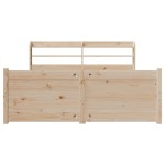 vidaXL Cadru de pat cu tăblie, 150x200 cm lemn masiv pin