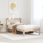 vidaXL Cadru de pat cu tăblie, 90x190 cm, lemn masiv pin vidaXL Cadru de pat cu tăblie, 90x190 cm, lemn masiv pin