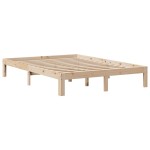 vidaXL Cadru de pat cu tăblie, 120x200 cm, lemn masiv de pin