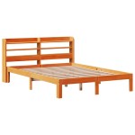 vidaXL Cadru de pat fără saltea, maro ceruit 140x200 cm lemn masiv pin vidaXL Cadru de pat fără saltea, maro ceruit 140x200 cm lemn masiv pin